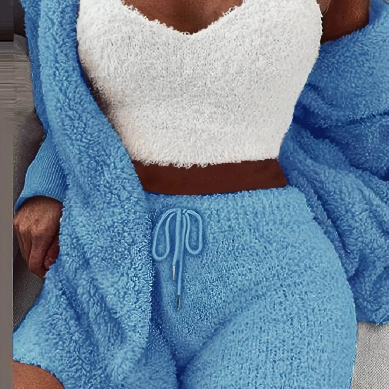 LUXEHAEVEN Warm Fuzzy Pajama Set for Ultimate Comfort