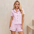 LUXEHAEVEN Printed Cardigan Short-Sleeve Shorts Womens Set LuxeHaeven