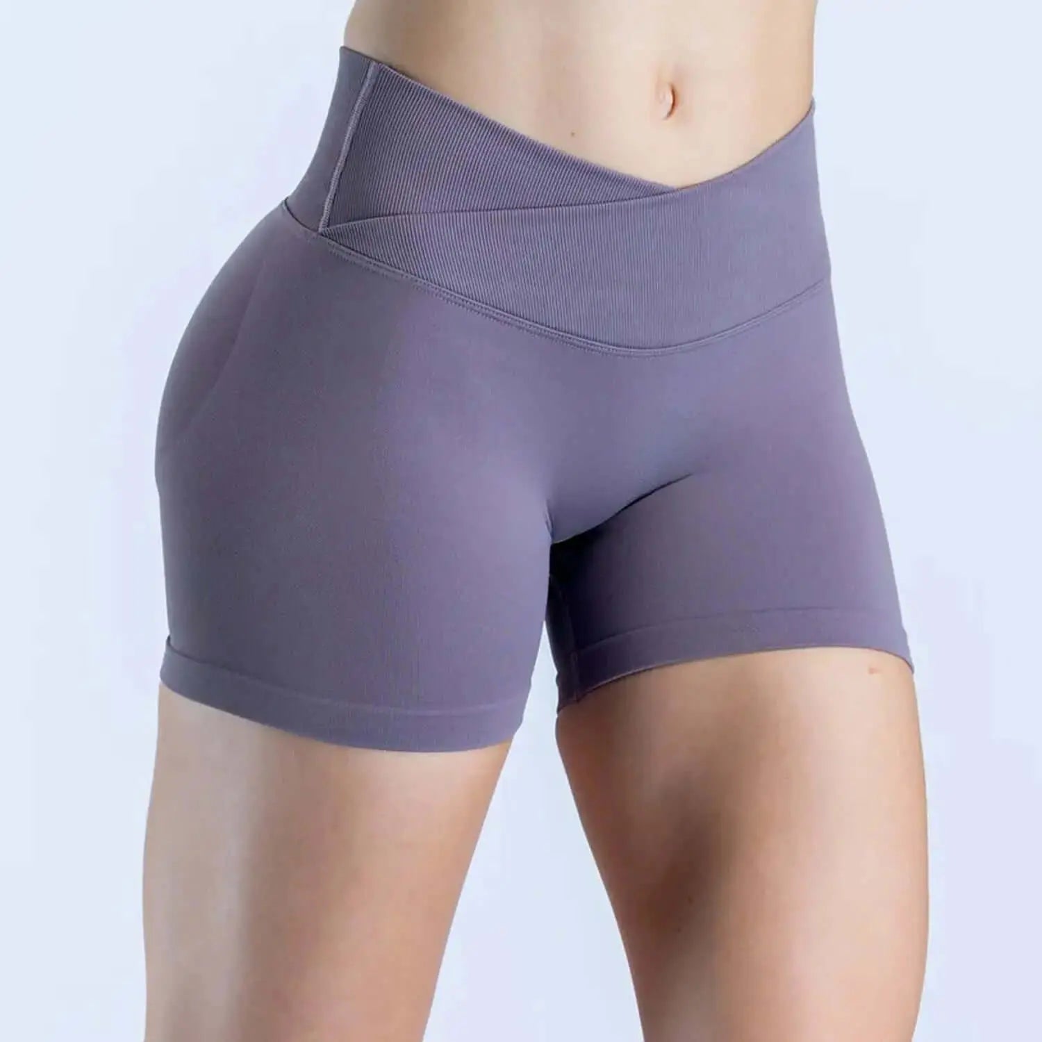 LUXEHAEVEN Seamless Knitted Womens Yoga Fitness Sports Three-Quarter Shorts LuxeHaeven