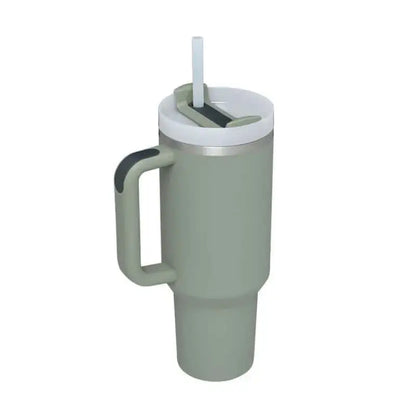 LUXEHAEVEN 40 Oz Tumbler With Handle Straw Insulated, Stainless Steel Spill Proof Vacuum Coffee Cup Tumbler With Lid Tapered Mug Gifts For Valentine Lover Suitable For Car Gym Office Travel LuxeHaeven