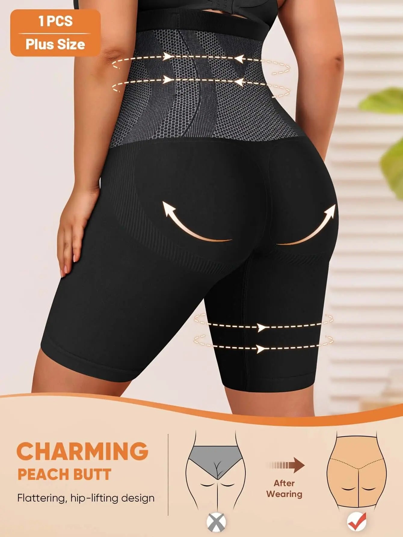 LUXEHAEVEN Plus Size High-Waisted Tummy Control Panties