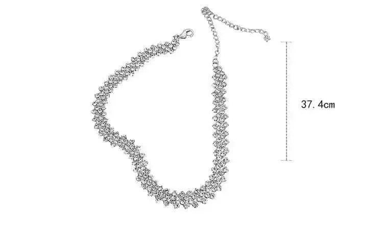 LUXEHAEVEN Full Rhinestone Necklace Necklace Clavicle Chain Necklace LuxeHaeven