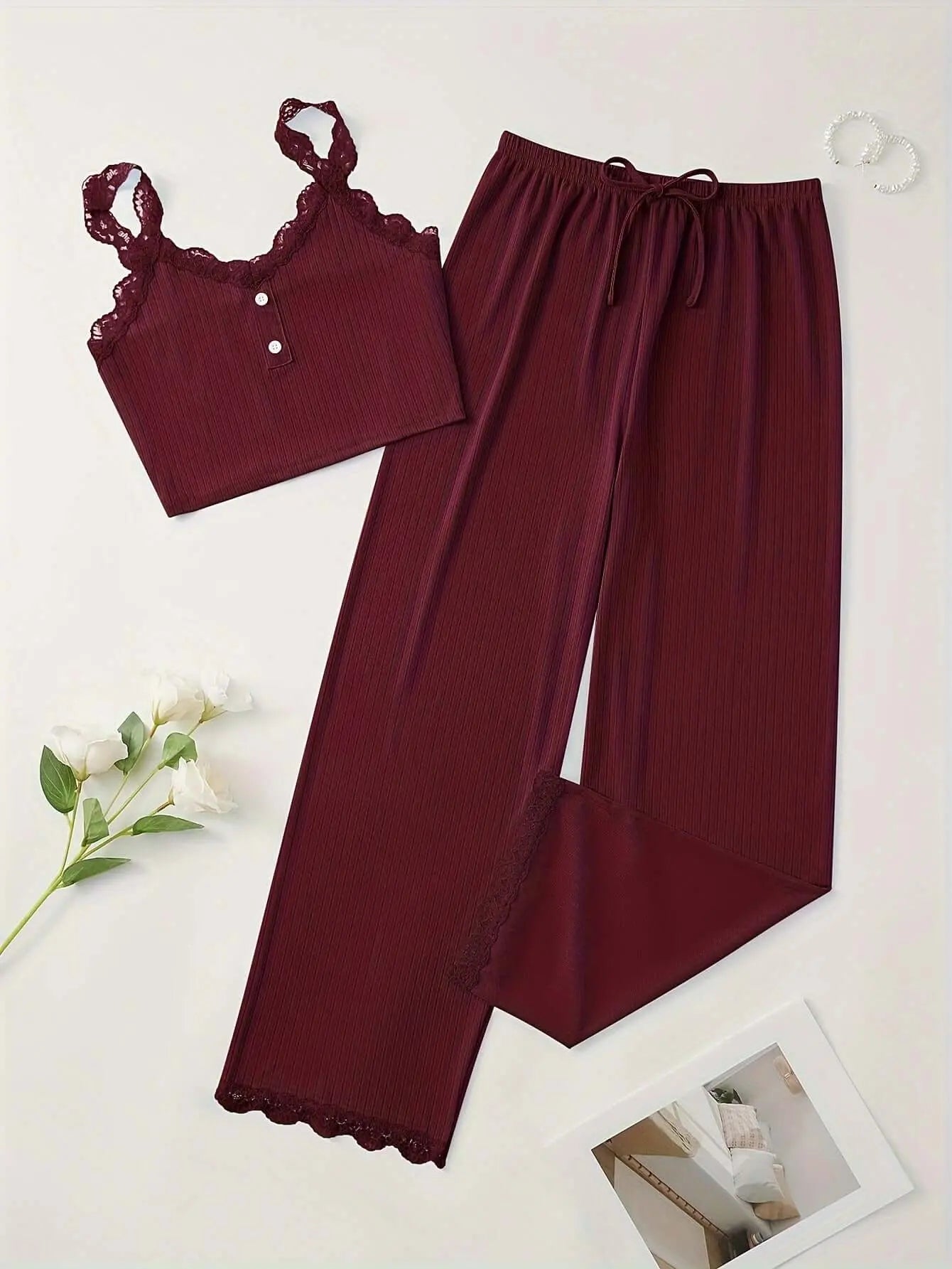 LUXEHAEVEN Women’s Lace Camisole Pajamas - Comfort & Style