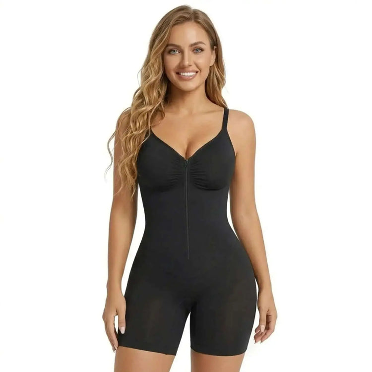 LUXEHAEVEN Shapewear For Women Tummy Control Bodysuits Zip-Up Comfort Ultra Stretch Fabric Customizable Fit Breathable Mesh Design Comfortable Fit LuxeHaeven