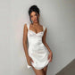 LUXEHAEVEN A-line Swing Dress Satin Loungewear For Women