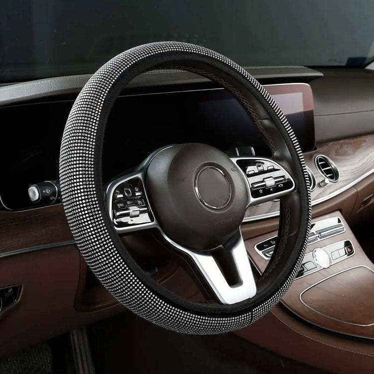 LUXEHAEVEN Luxury Bling Steering Wheel Cover - Stretch Fit
