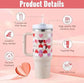 LUXEHAEVEN 40 Oz Tumbler With Handle Straw Insulated, Stainless Steel Spill Proof Vacuum Coffee Cup Tumbler With Lid Tapered Mug Gifts For Valentine Lover Suitable For Car Gym Office Travel LuxeHaeven