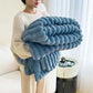 LUXEHAEVEN Soft Wind Bubble Velvet Blanket Warm Solid Rabbit Fur Blankets Double-sided Thickening Cover Throw Warm Fur Blanket LuxeHaeven