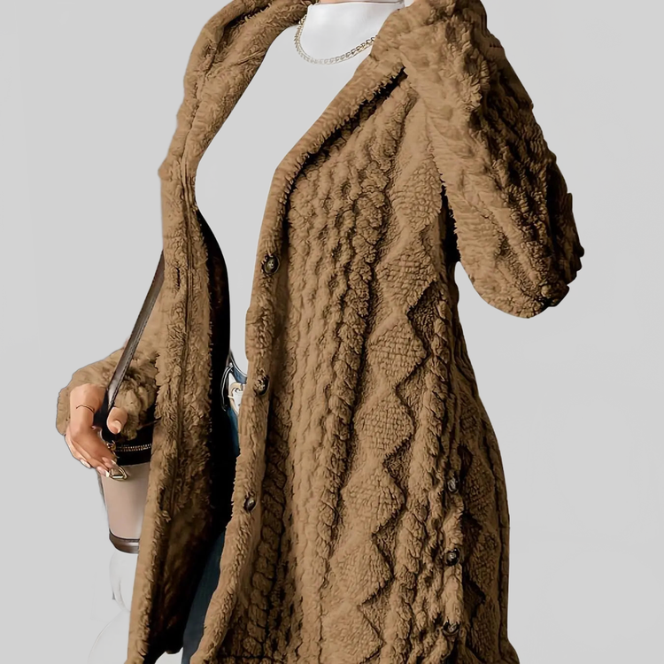 LUXEHAEVEN Warm Hooded Cardigan Coat