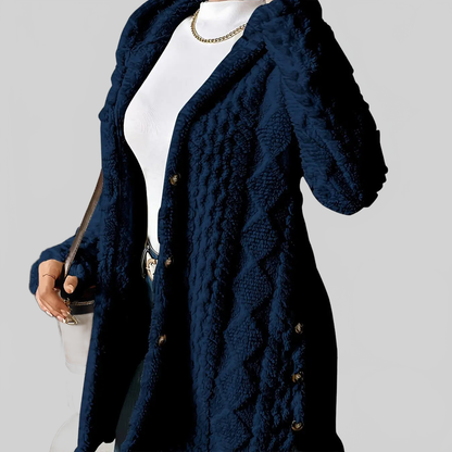 LUXEHAEVEN Warm Hooded Cardigan Coat