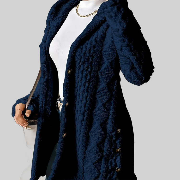 LUXEHAEVEN Warm Hooded Cardigan Coat