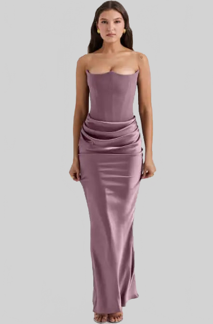 LUXEHAEVEN Slim Tube Top Long Dress Sexy Fashion Bandeau Backless Party Evening Dresses For Women Clothing LuxeHaeven