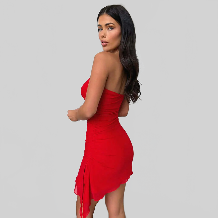 LUXEHAEVEN Y2K Tube-top Split Dress Summer Ins Fashion Backless Short Dresses For Women LuxeHaeven