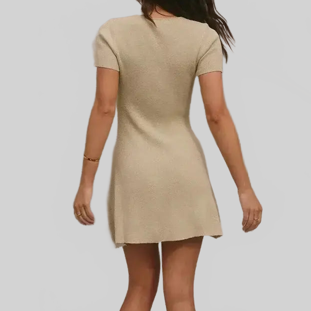 LUXEHAEVEN Knitted Mini Dress - ELegant Summer Style