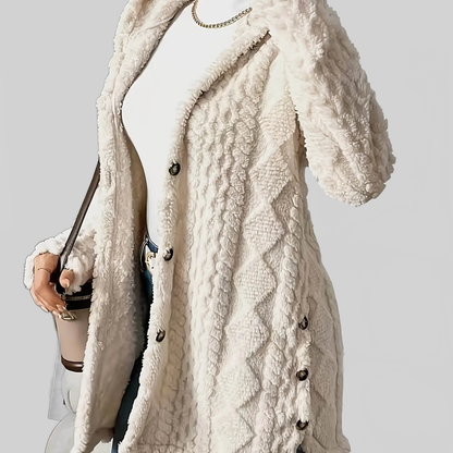 LUXEHAEVEN Warm Hooded Cardigan Coat