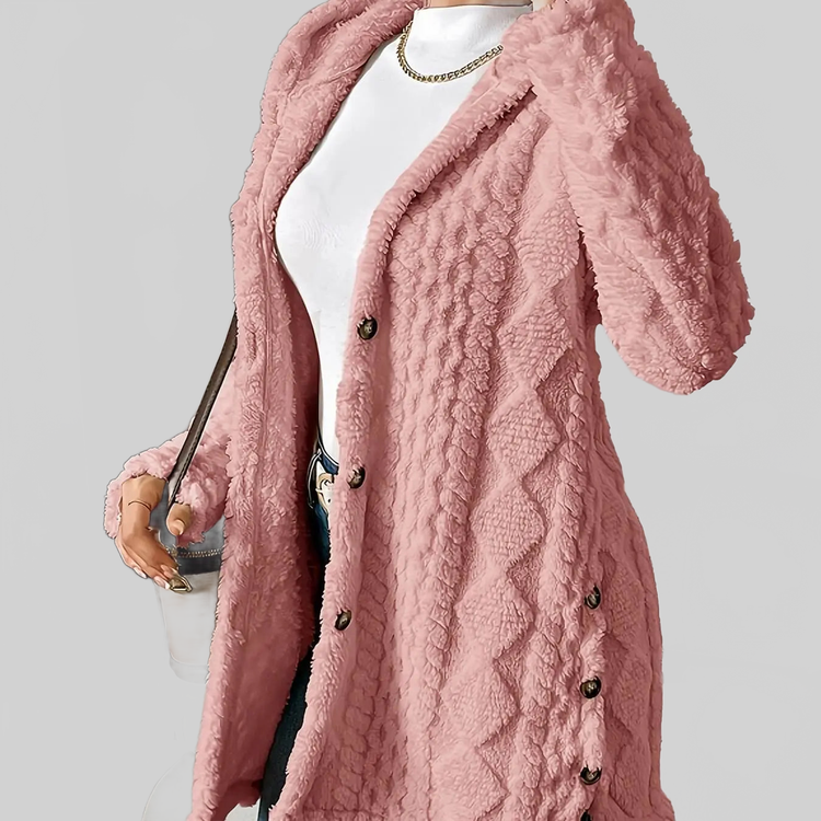 LUXEHAEVEN Warm Hooded Cardigan Coat