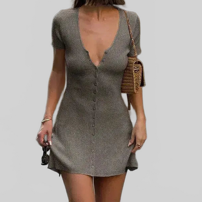 LUXEHAEVEN Knitted Mini Dress - ELegant Summer Style