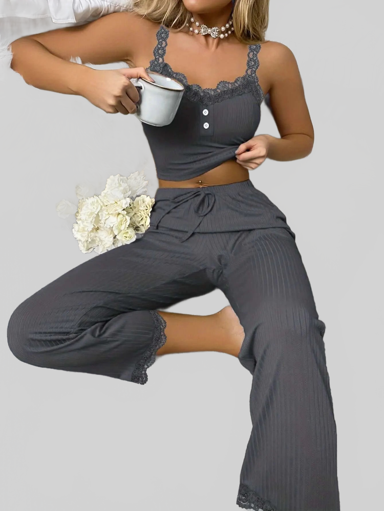 LUXEHAEVEN Women’s Lace Camisole Pajamas - Comfort & Style