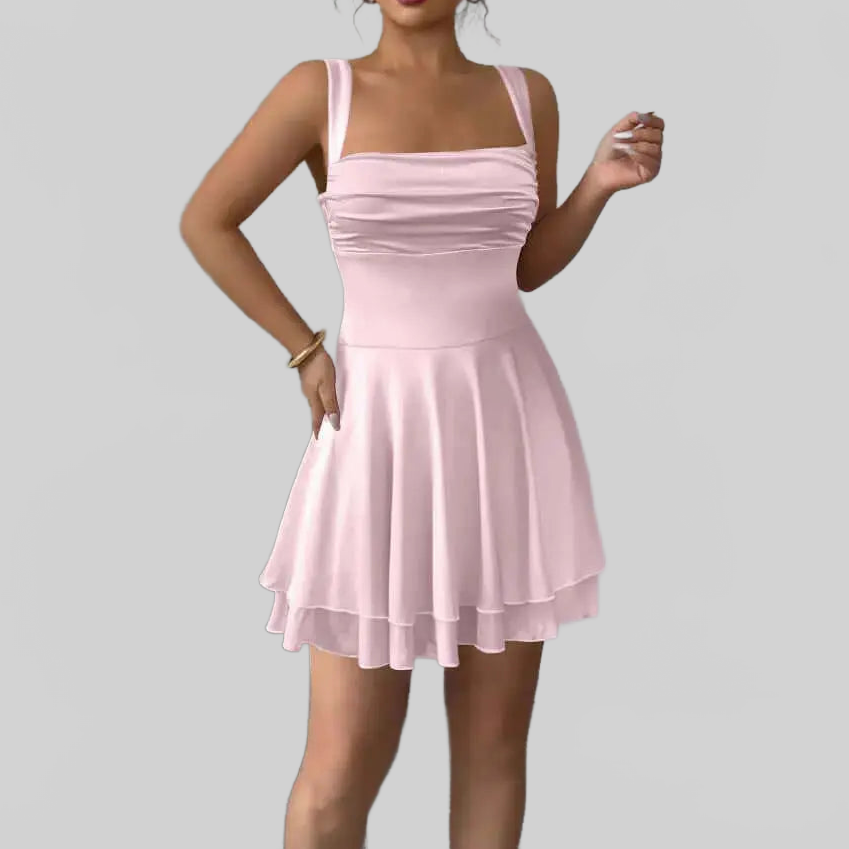 LUXEHAEVEN Fashionable Casual SleevELess Strap Womens Dress