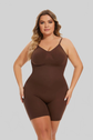 LUXEHAEVEN Simple Waist Fitted BELly Contracting And Hip Lifting Exposed Back Beauty Back Boxer Jumpsuit LuxeHaeven