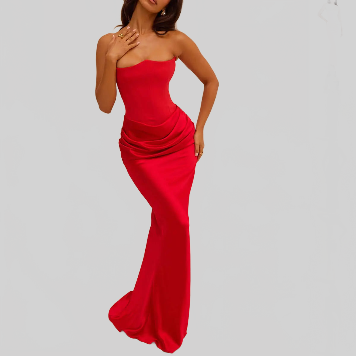 LUXEHAEVEN Slim Tube Top Long Dress Sexy Fashion Bandeau Backless Party Evening Dresses For Women Clothing LuxeHaeven