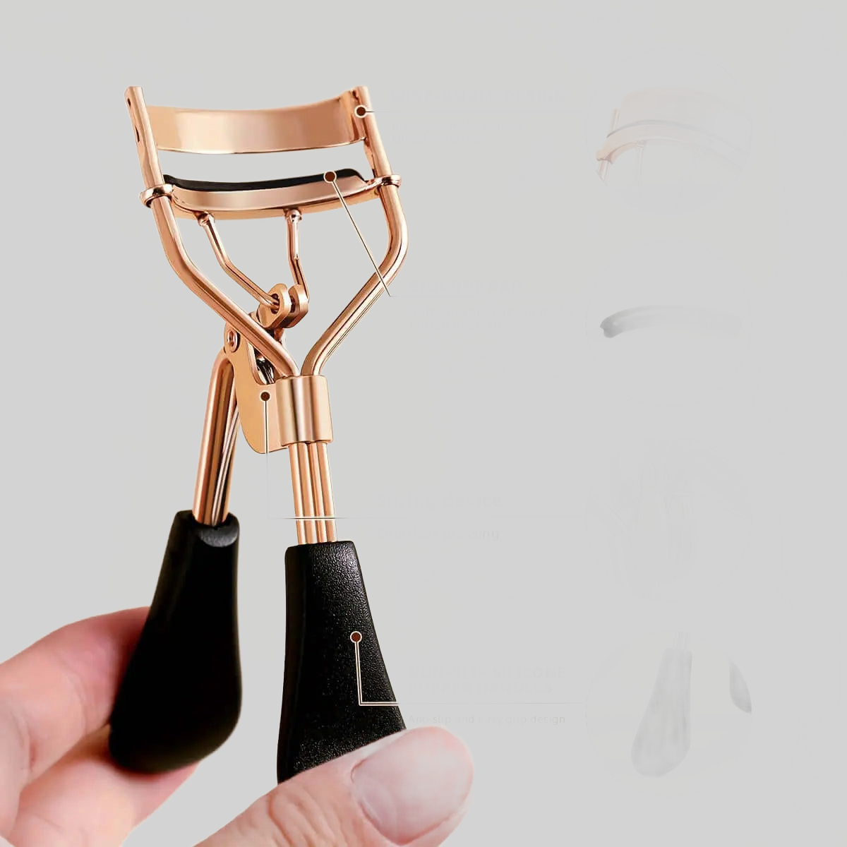 LUXEHAEVEN EyELash Curler & 15 Pads - Perfect Curling Tool