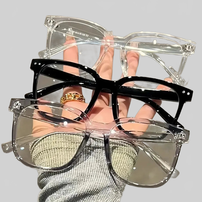 LUXEHAEVEN Square Frame Glasses Set