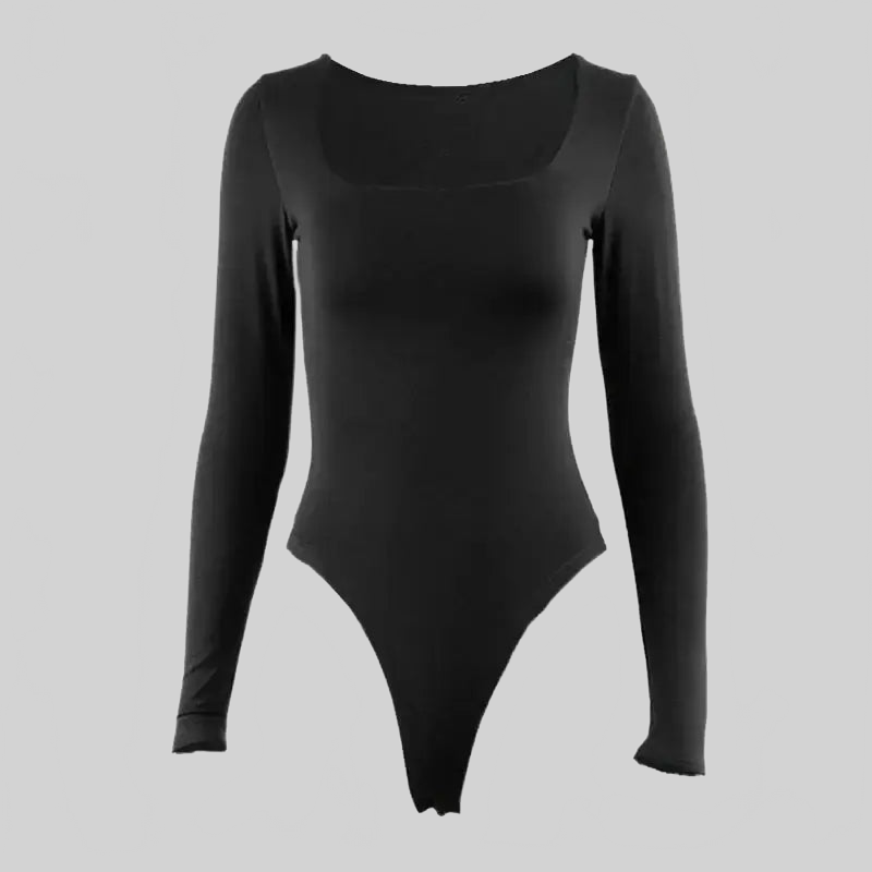 LUXEHAEVEN Square Neck Y2K Bodysuit