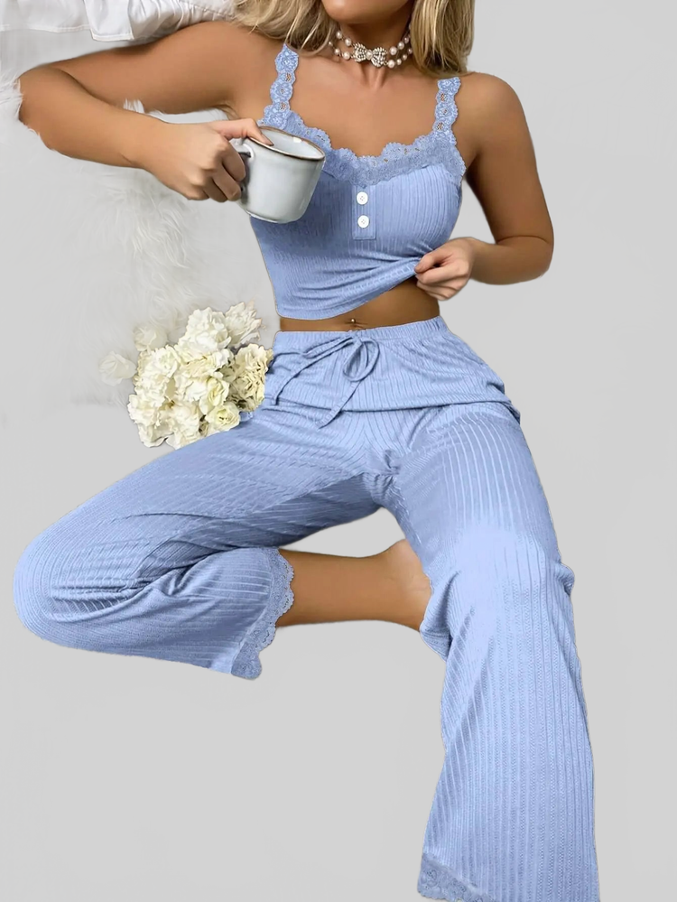 LUXEHAEVEN Women’s Lace Camisole Pajamas - Comfort & Style