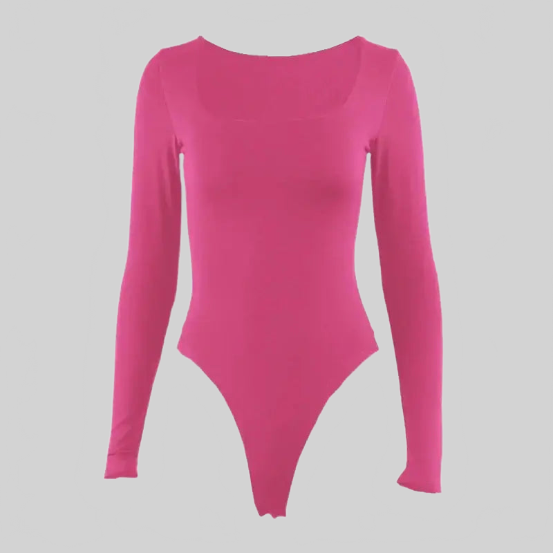 LUXEHAEVEN Square Neck Y2K Bodysuit