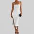 LUXEHAEVEN Strapless Sheath Dress With Open Back And Side Slit LuxeHaeven