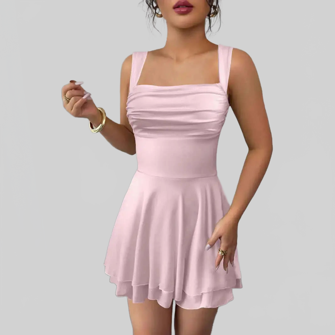 LUXEHAEVEN Fashionable Casual SleevELess Strap Womens Dress