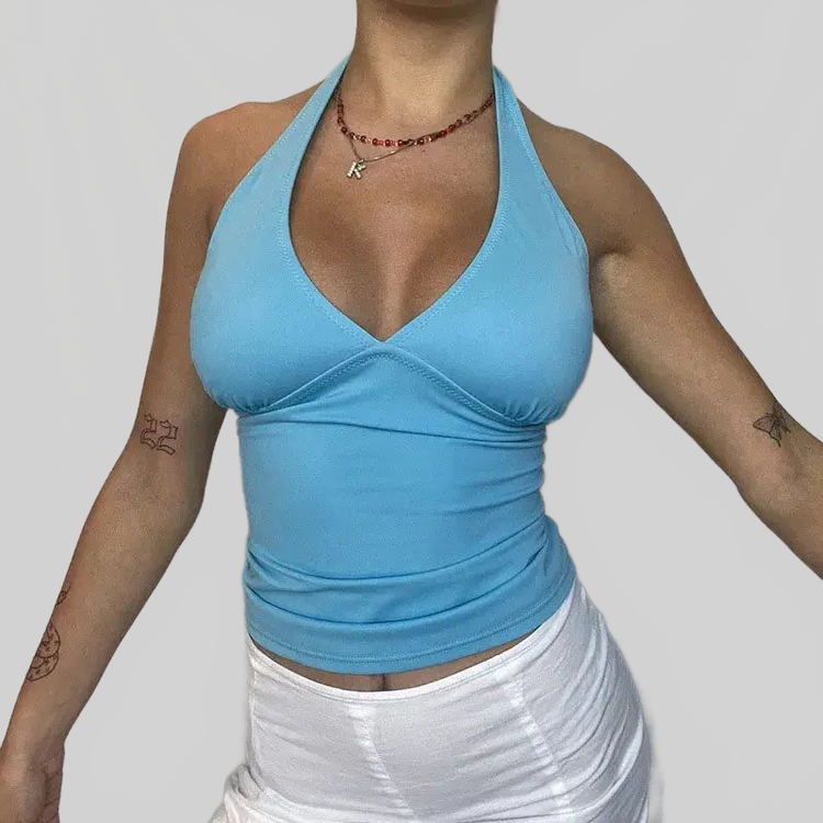 LUXEHAEVEN Off Shoulder SleevELess Top