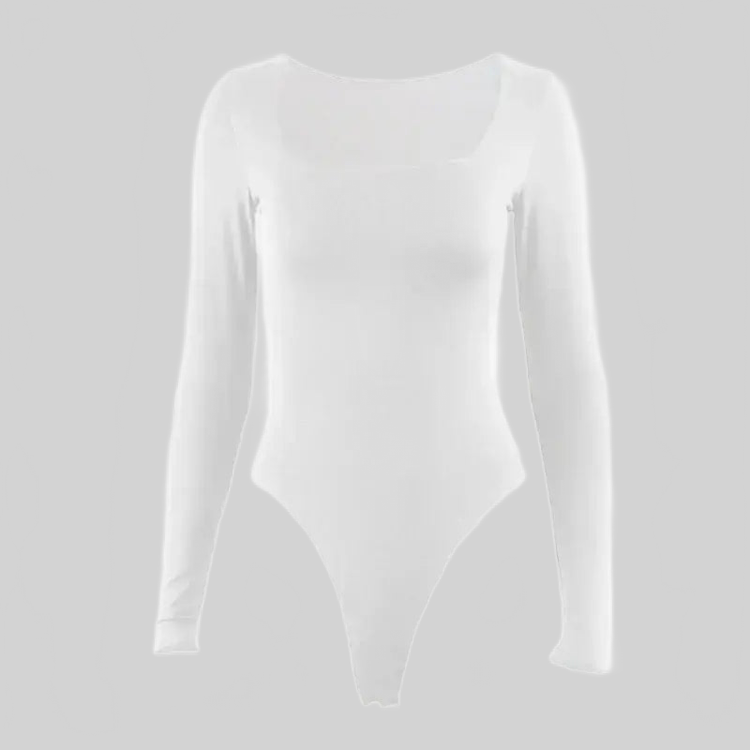 LUXEHAEVEN Square Neck Y2K Bodysuit