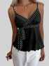 LUXEHAEVEN Womens Wave-Edged Lace-Up Tank Top Slimming Outerwear SleevELess LuxeHaeven