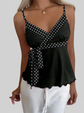 LUXEHAEVEN Womens Wave-Edged Lace-Up Tank Top Slimming Outerwear SleevELess LuxeHaeven