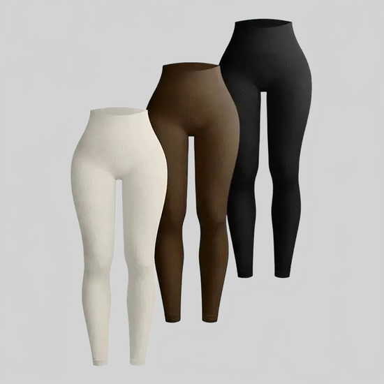 LUXEHAEVEN Seamless Knit Yoga Leggings
