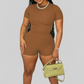 LUXEHAEVEN Two-Piece Set Short-Sleeve Top And Shorts LuxeHaeven