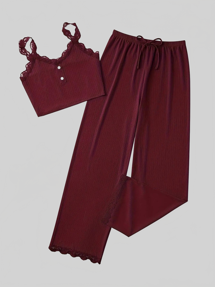 LUXEHAEVEN Women’s Lace Camisole Pajamas - Comfort & Style