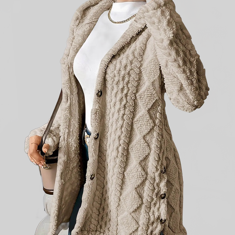 LUXEHAEVEN Warm Hooded Cardigan Coat