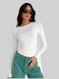 LUXEHAEVEN Slim Fit O-Neck Long Sleeve T-shirt