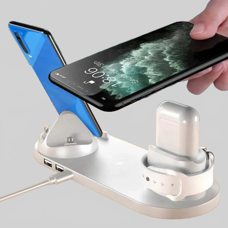 LUXEHAEVEN WirELess Charger For IPhone Fast Charger For Phone Fast Charging Pad For Phone Watch 6 In 1 Charging Dock Station LuxeHaeven
